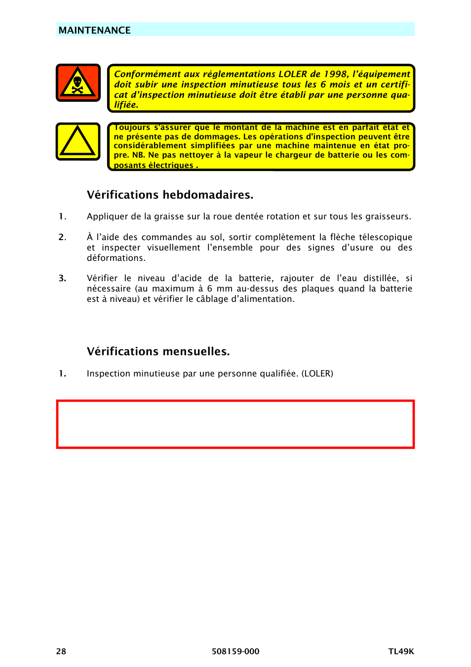 Snorkel TL49K-sn8000 User Manual | Page 104 / 184