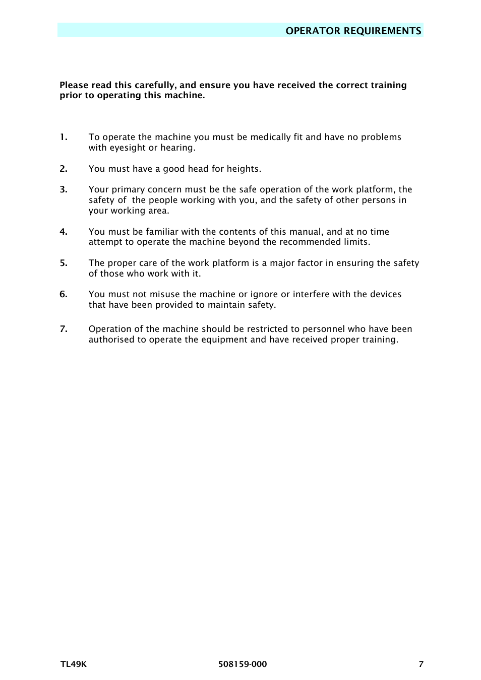 Snorkel TL49K-sn8000 User Manual | Page 11 / 184