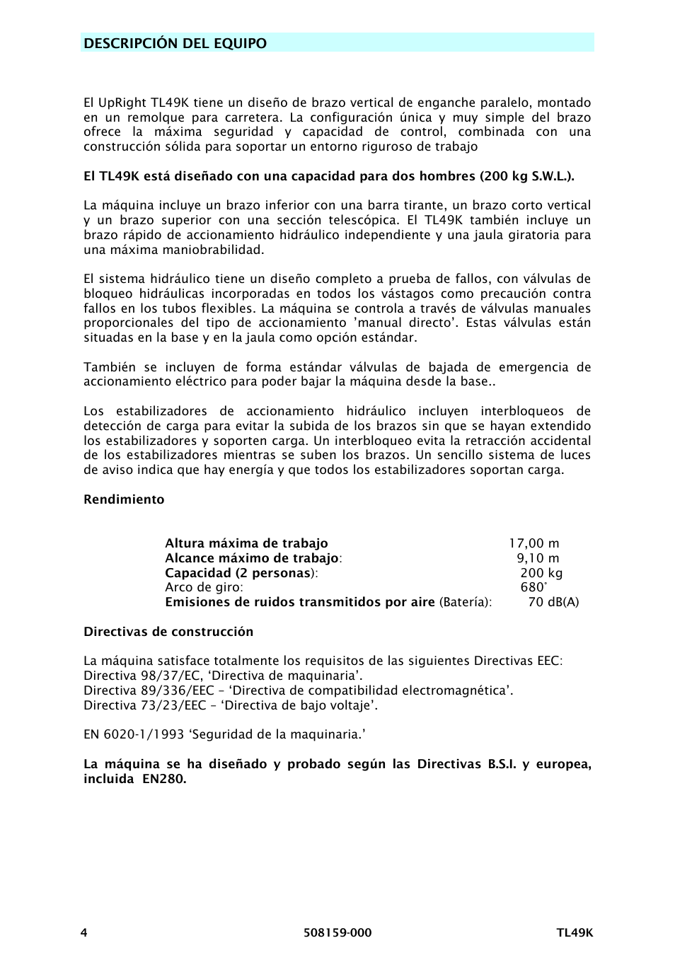 Snorkel TL49K-sn8000 User Manual | Page 116 / 184
