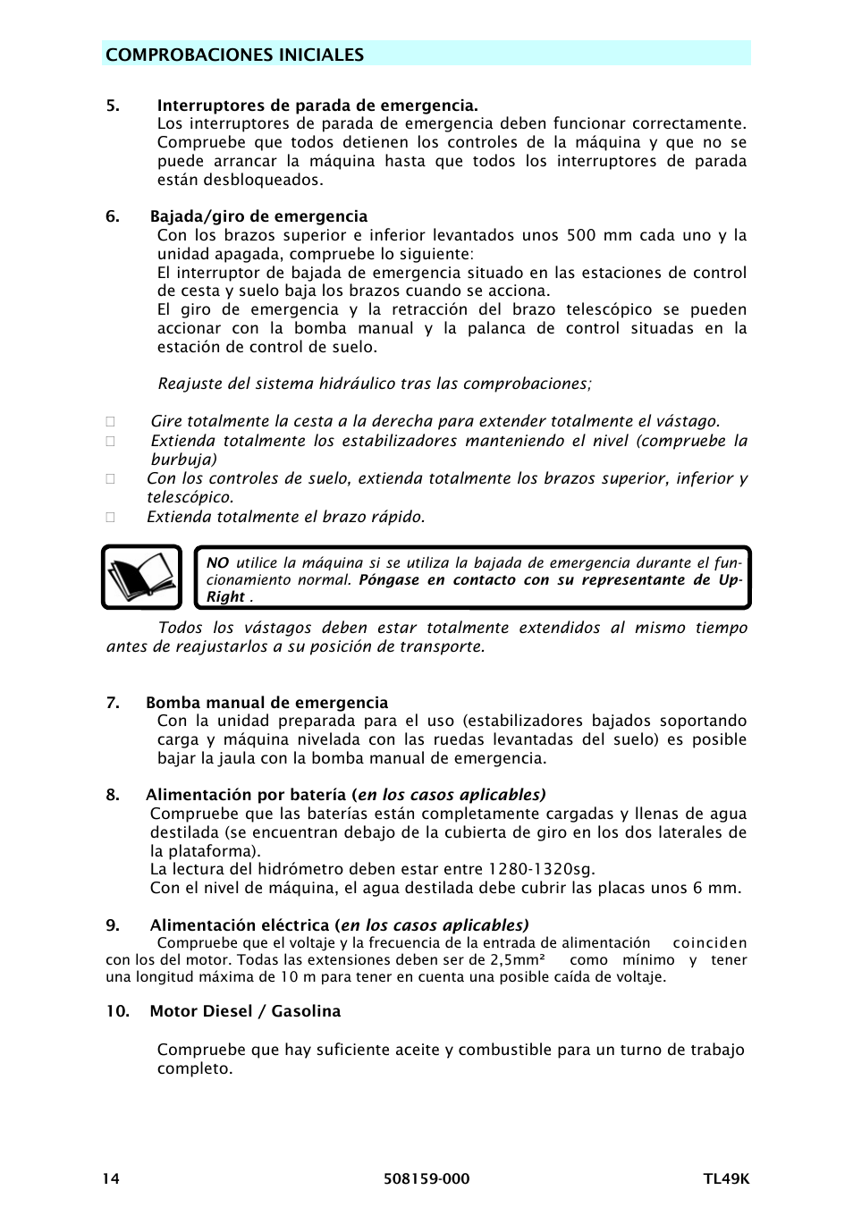 Snorkel TL49K-sn8000 User Manual | Page 126 / 184