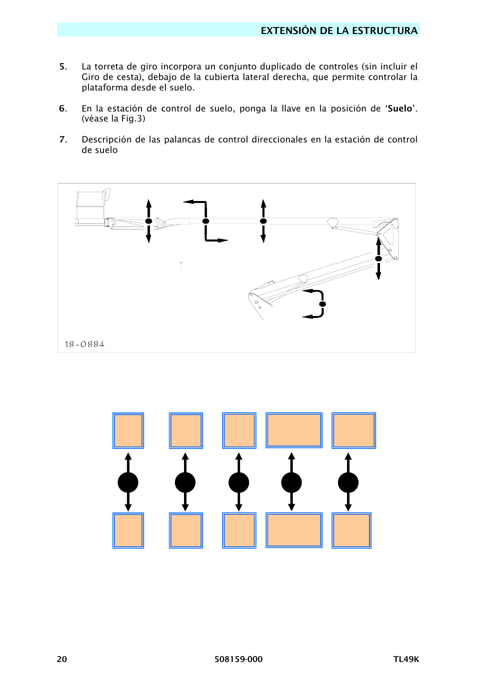 Extensión de la estructura | Snorkel TL49K-sn8500+ User Manual | Page 132 / 184