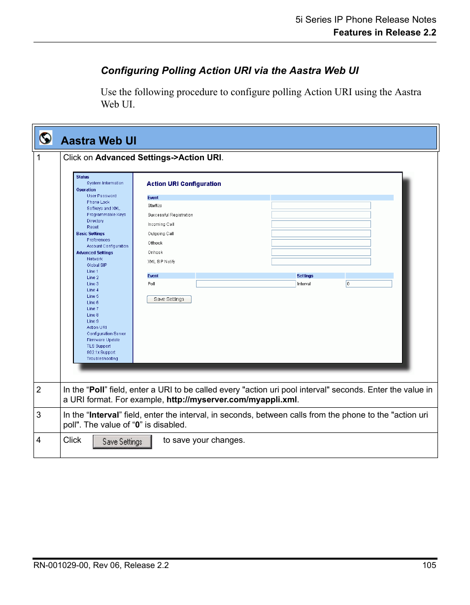 Aastra web ui | Aastra Telecom REV 06 User Manual | Page 109 / 146