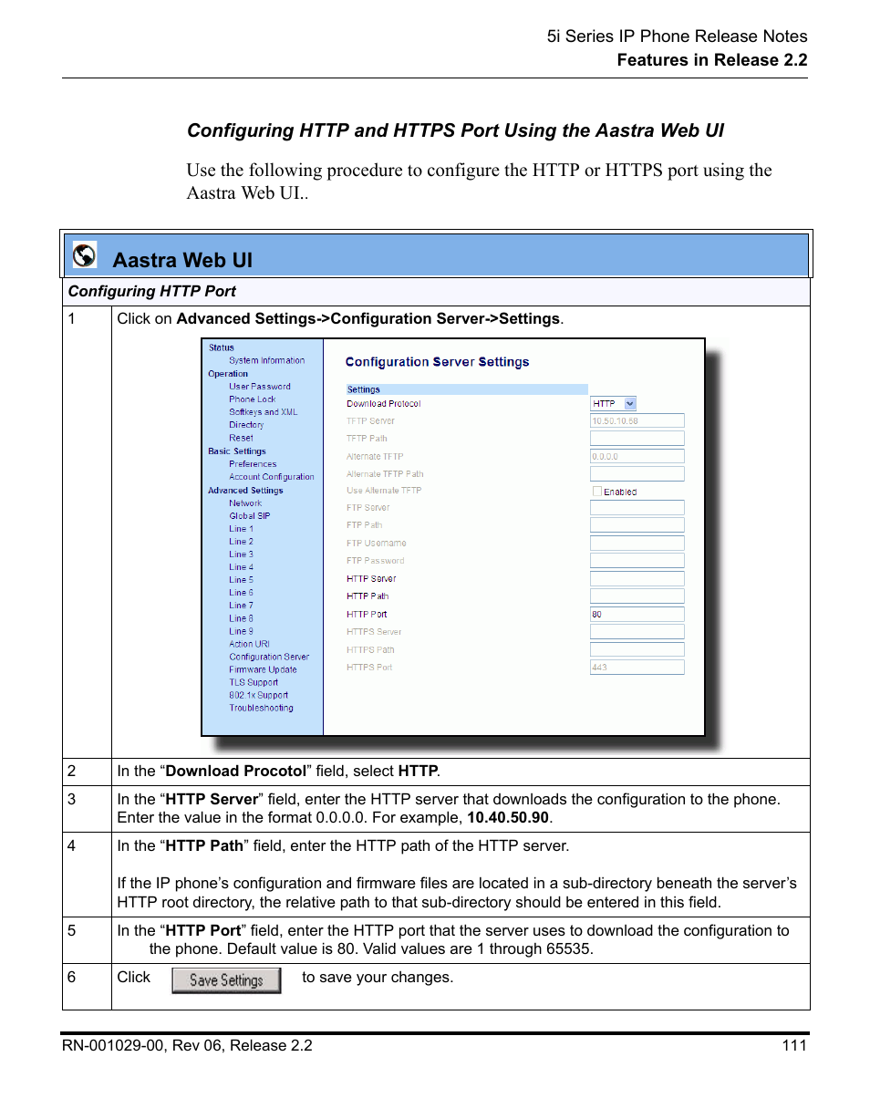 Aastra web ui | Aastra Telecom REV 06 User Manual | Page 115 / 146