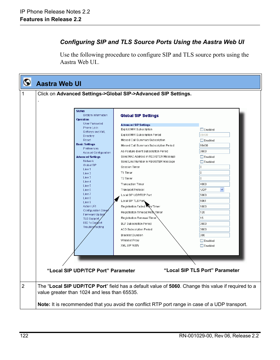 Aastra web ui | Aastra Telecom REV 06 User Manual | Page 126 / 146