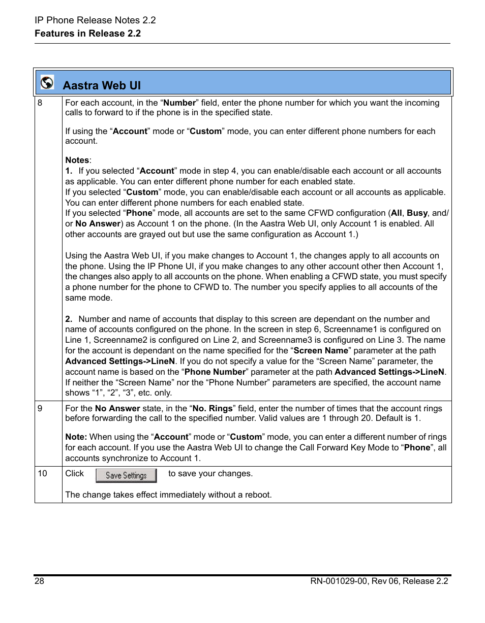 Aastra web ui | Aastra Telecom REV 06 User Manual | Page 32 / 146