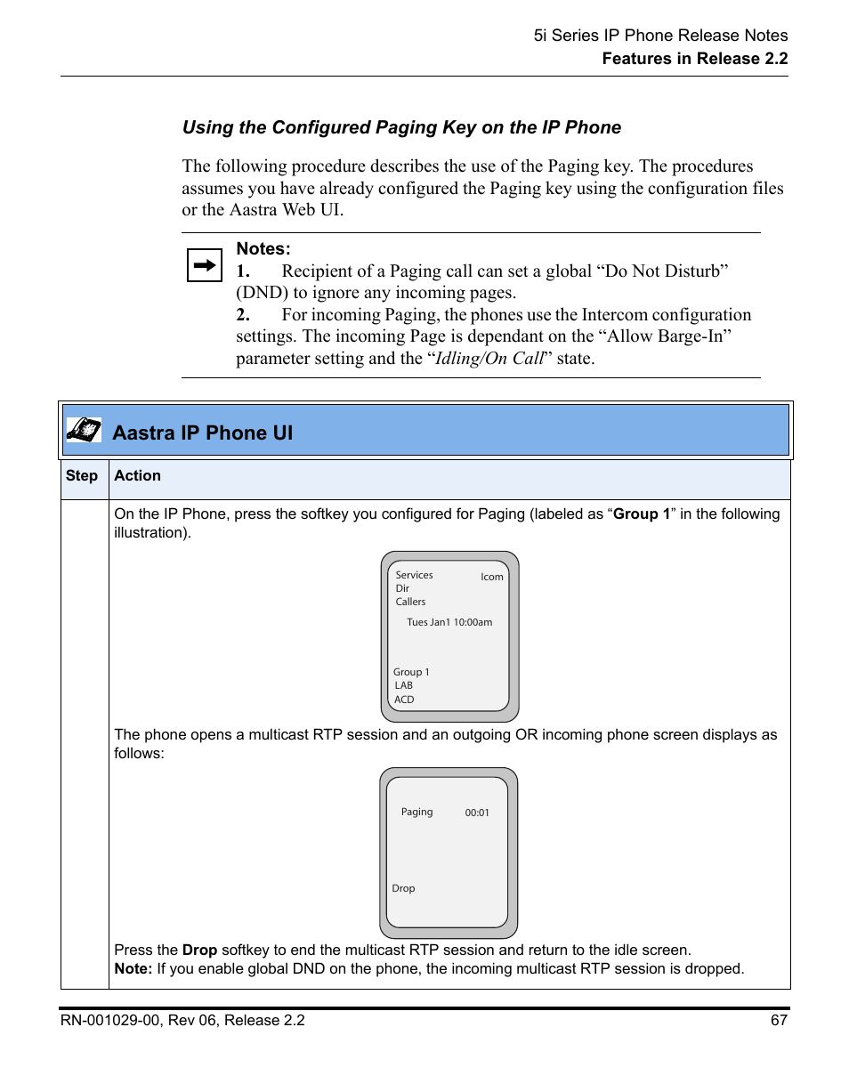 Aastra ip phone ui | Aastra Telecom REV 06 User Manual | Page 71 / 146