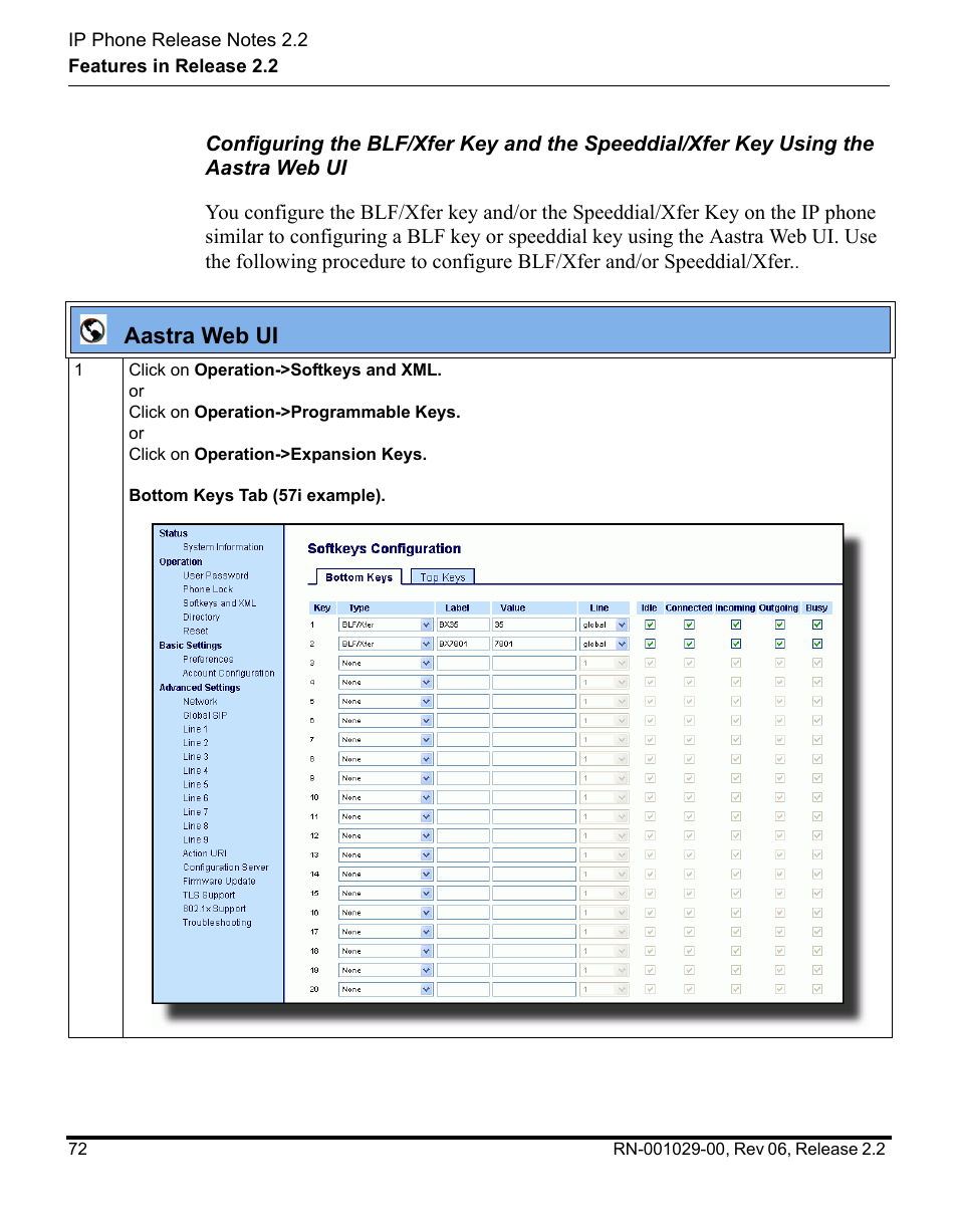 Aastra web ui | Aastra Telecom REV 06 User Manual | Page 76 / 146