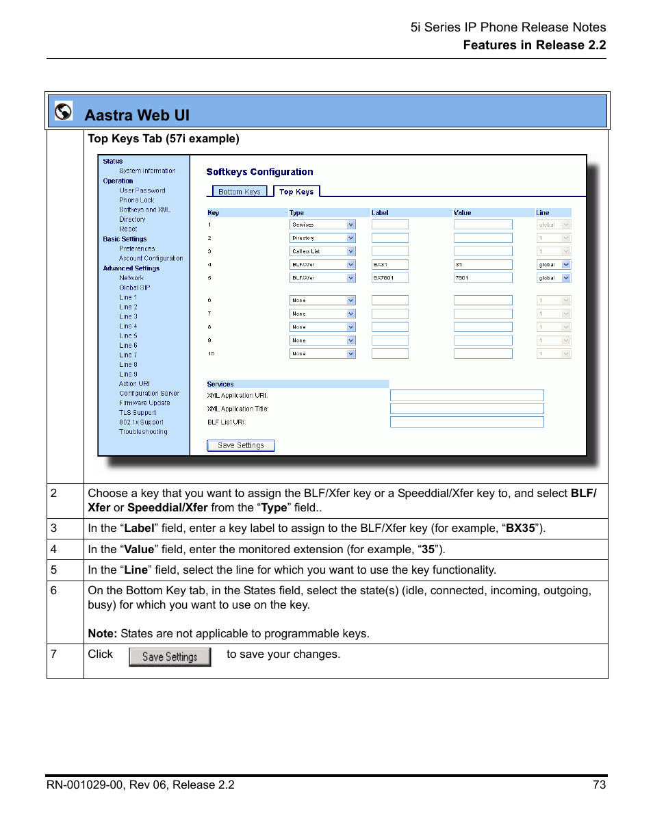 Aastra web ui | Aastra Telecom REV 06 User Manual | Page 77 / 146