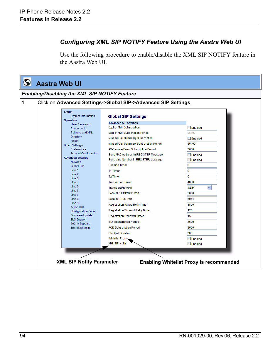Aastra web ui | Aastra Telecom REV 06 User Manual | Page 98 / 146
