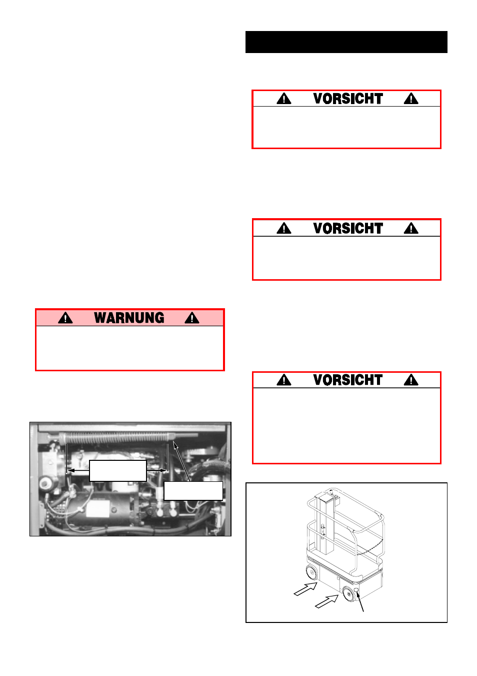 Täglich nach jeder benutzung, Lösen der parkbremse (bild 4), Transport der teleskop-hubbühne per gabelstapler | Per kran, Per lastwagen | Snorkel TM12-sn1141-4999 User Manual | Page 17 / 32