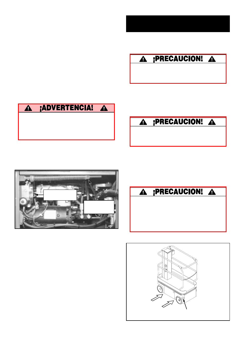 Transporte de la plataforma de trabajo, Embrague del freno de estacionamiento (figura 4), Por montacarga | Por grúa, Por camión | Snorkel TM12-sn1141-4999 User Manual | Page 23 / 32