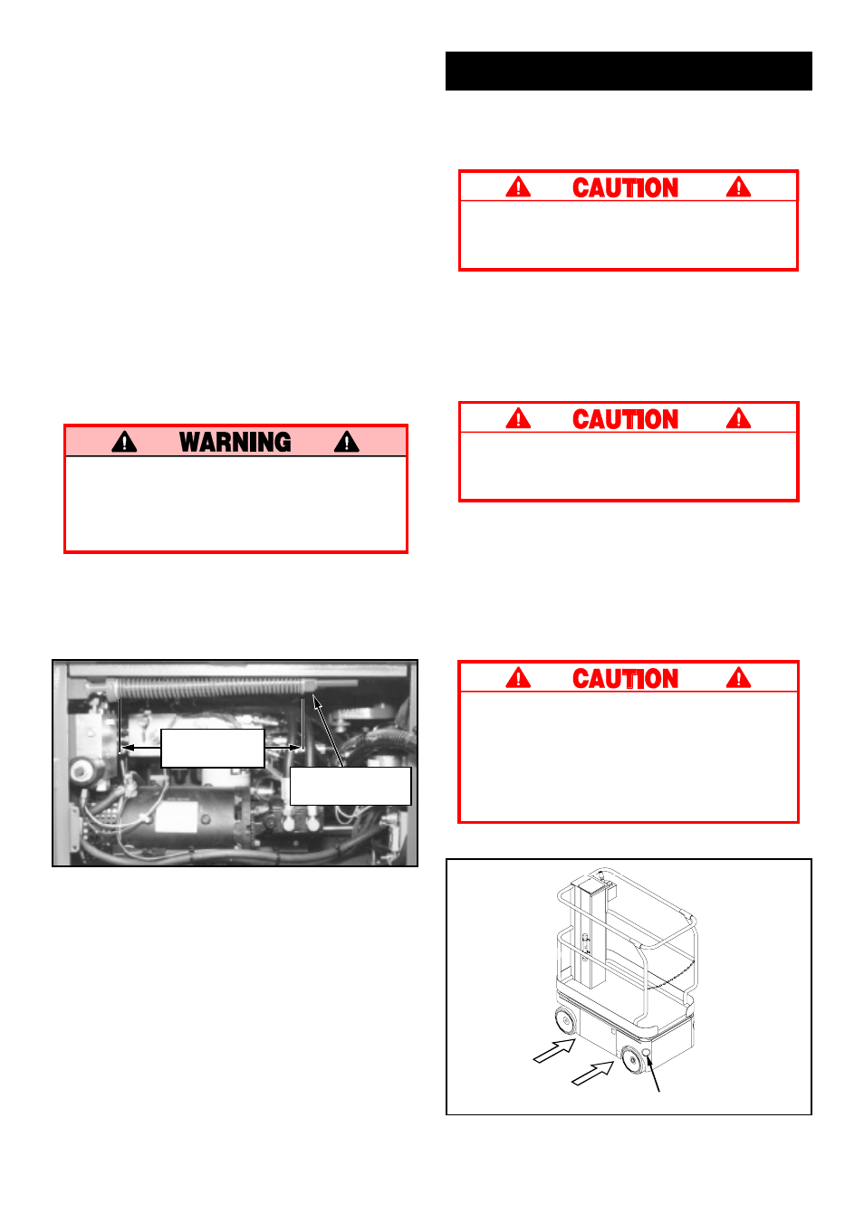 Transporting work platform, Parking brake release (figure 4), By forklift | By crane, By truck | Snorkel TM12-sn1141-4999 User Manual | Page 5 / 32