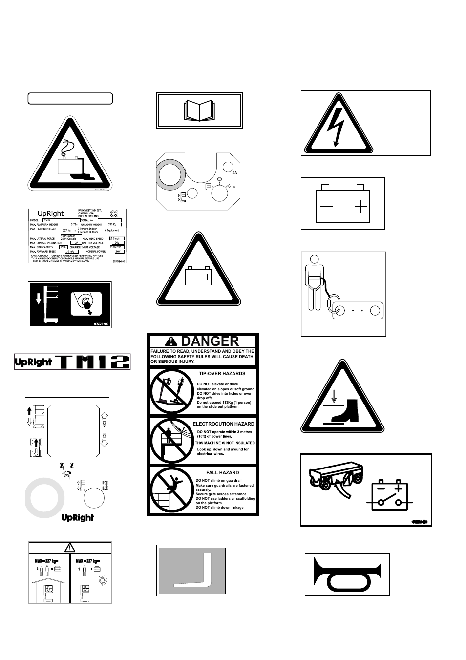 Danger, Abels | Snorkel TM12-sn50000-50210 User Manual | Page 16 / 52