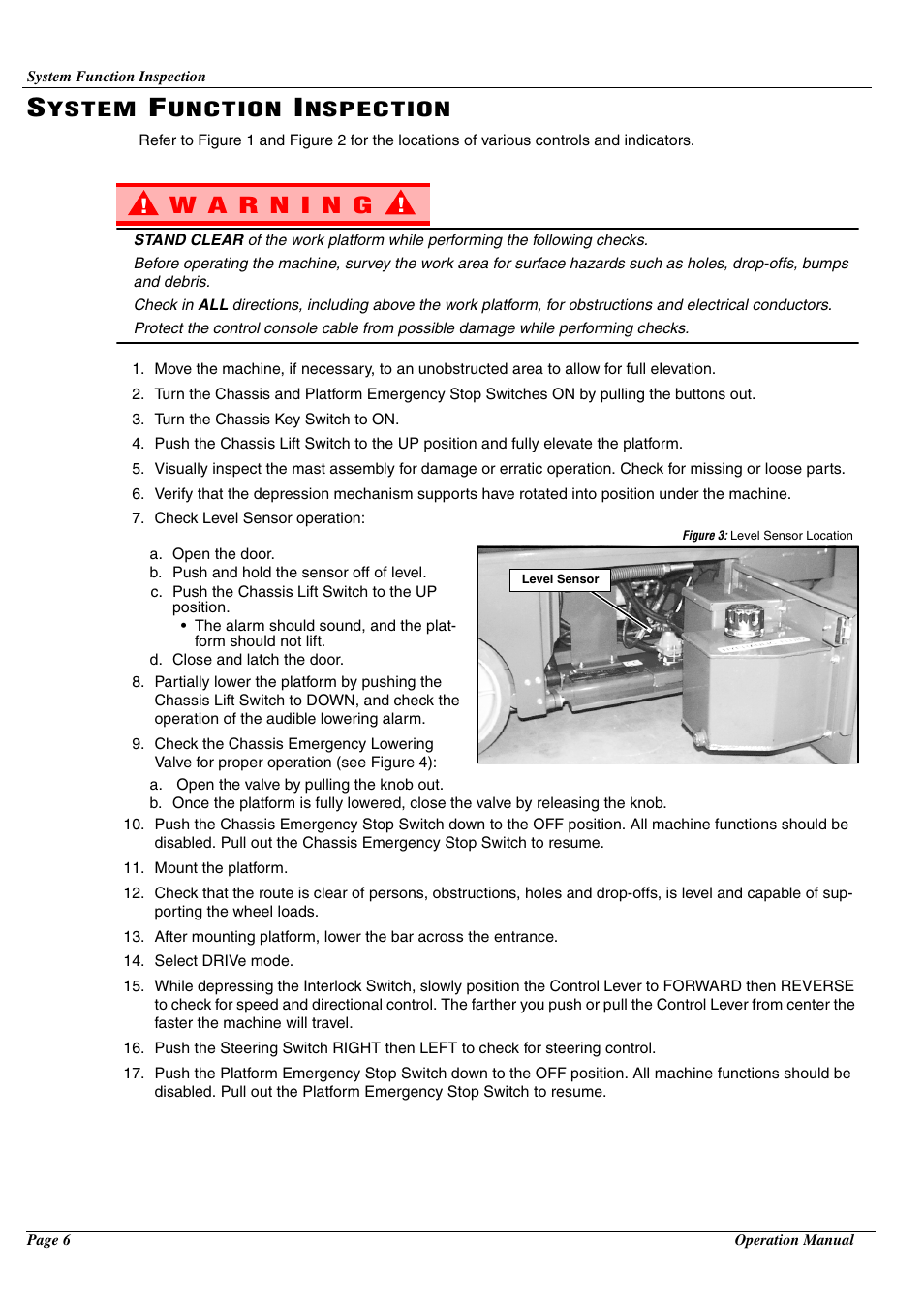 Ystem, Unction, Nspection | Snorkel TM12-sn50211+ User Manual | Page 10 / 84