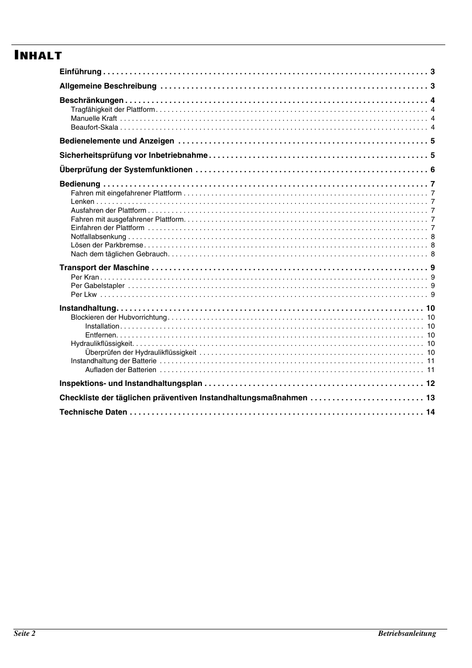 Nhalt | Snorkel TM12-sn50211+ User Manual | Page 22 / 84