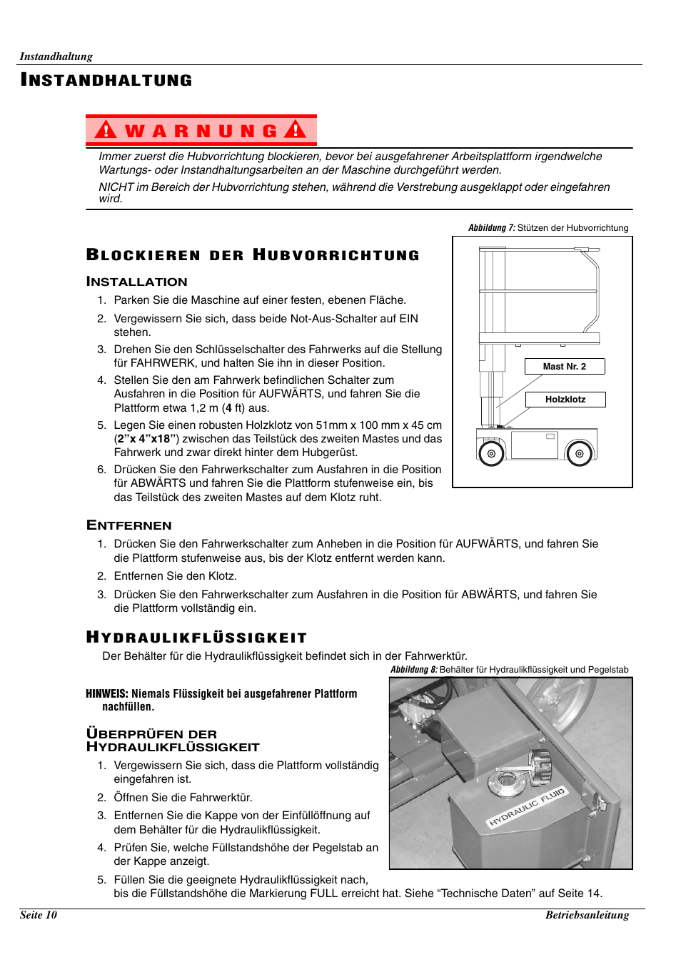 Nstandhaltung | Snorkel TM12-sn50211+ User Manual | Page 30 / 84