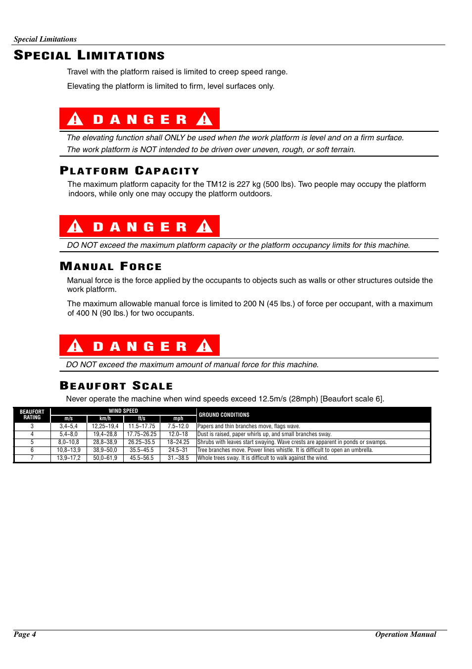 Pecial, Imitations | Snorkel TM12-sn50211+ User Manual | Page 8 / 84