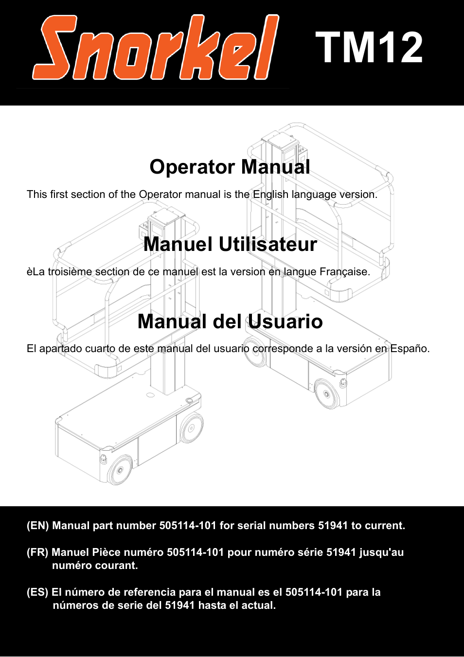 Snorkel TM12-sn51941+ User Manual | 52 pages