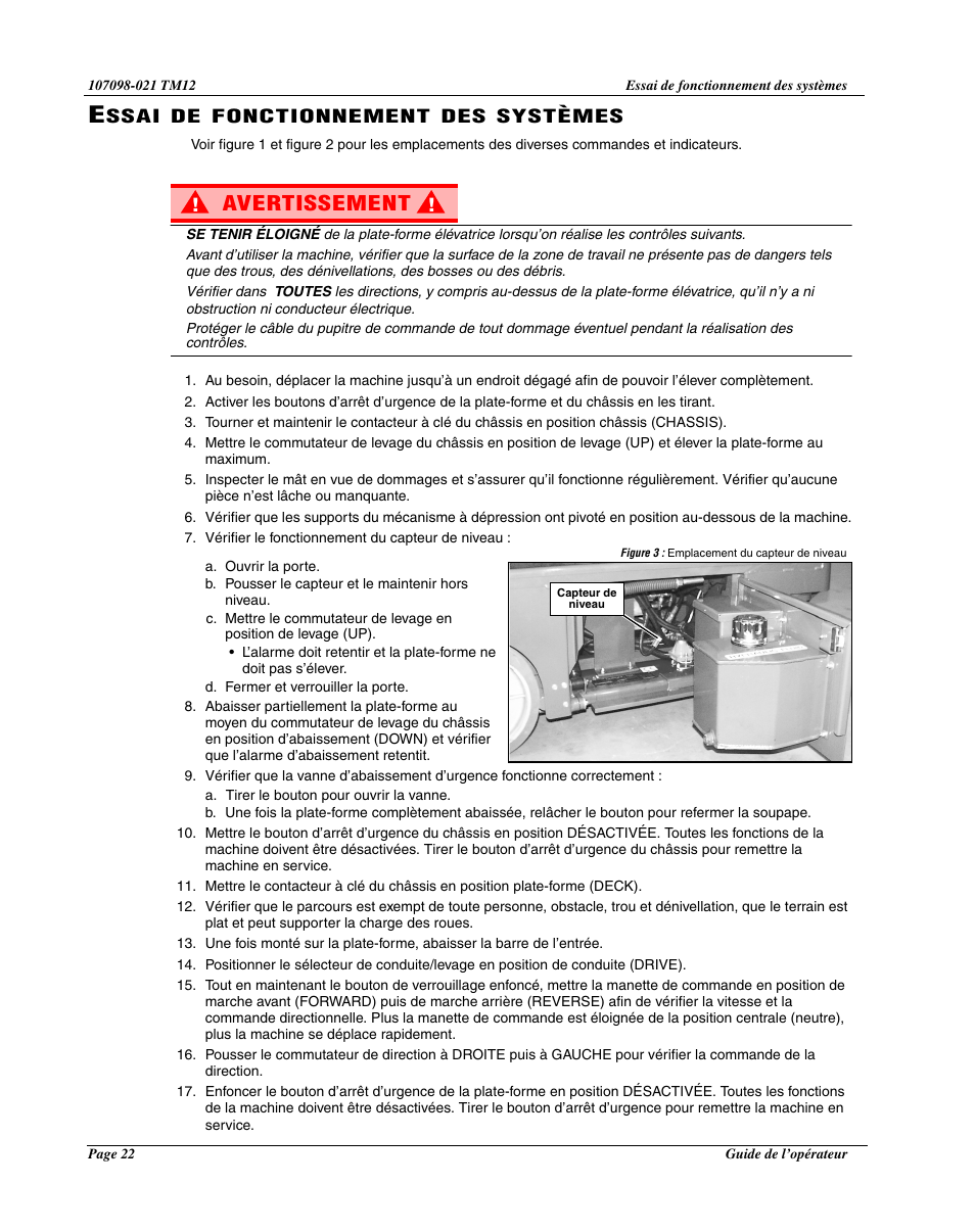 Avertissement | Snorkel TM12-sn6427-6918 User Manual | Page 24 / 52