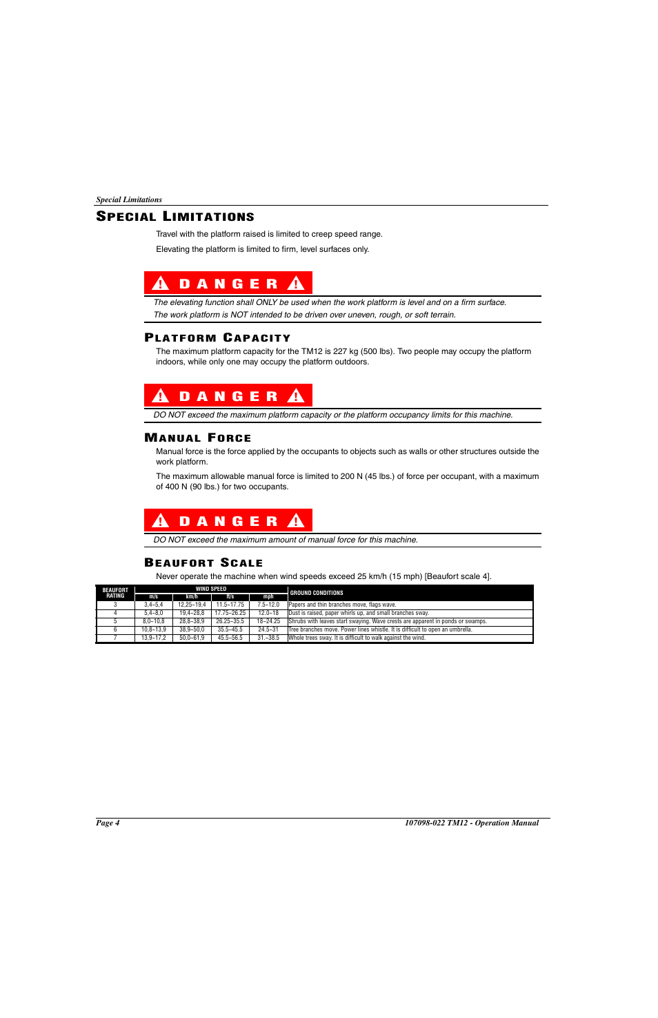 Pecial, Imitations | Snorkel TM12-sn6919-29999 User Manual | Page 6 / 52