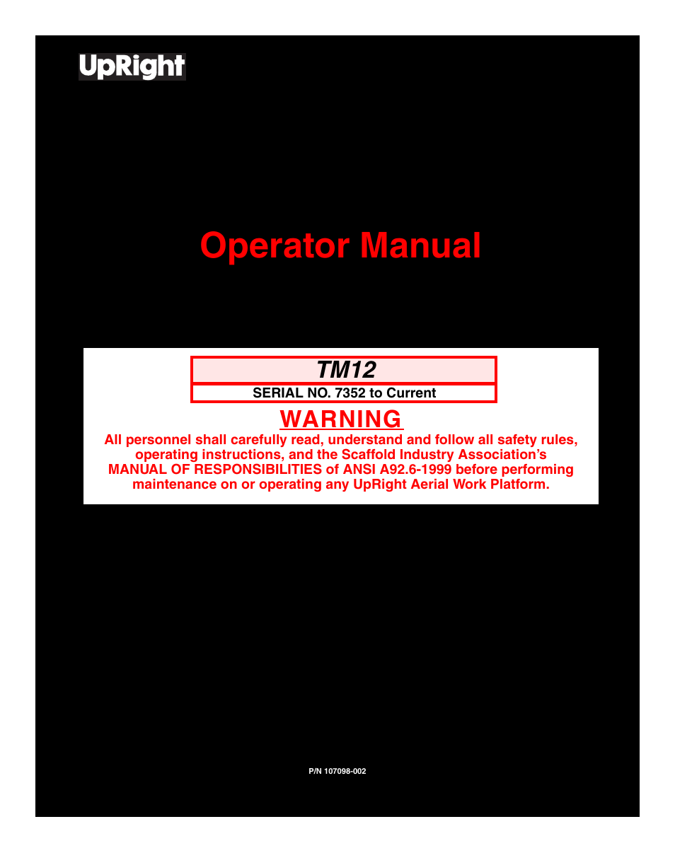 Snorkel TM12-sn7352+ User Manual | 20 pages