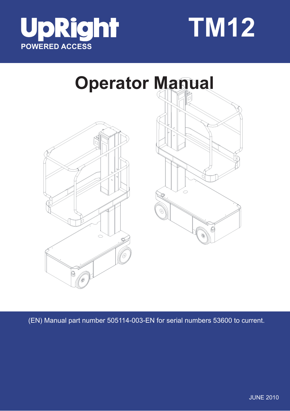 Snorkel TM12-sn53600-53999 User Manual | 20 pages