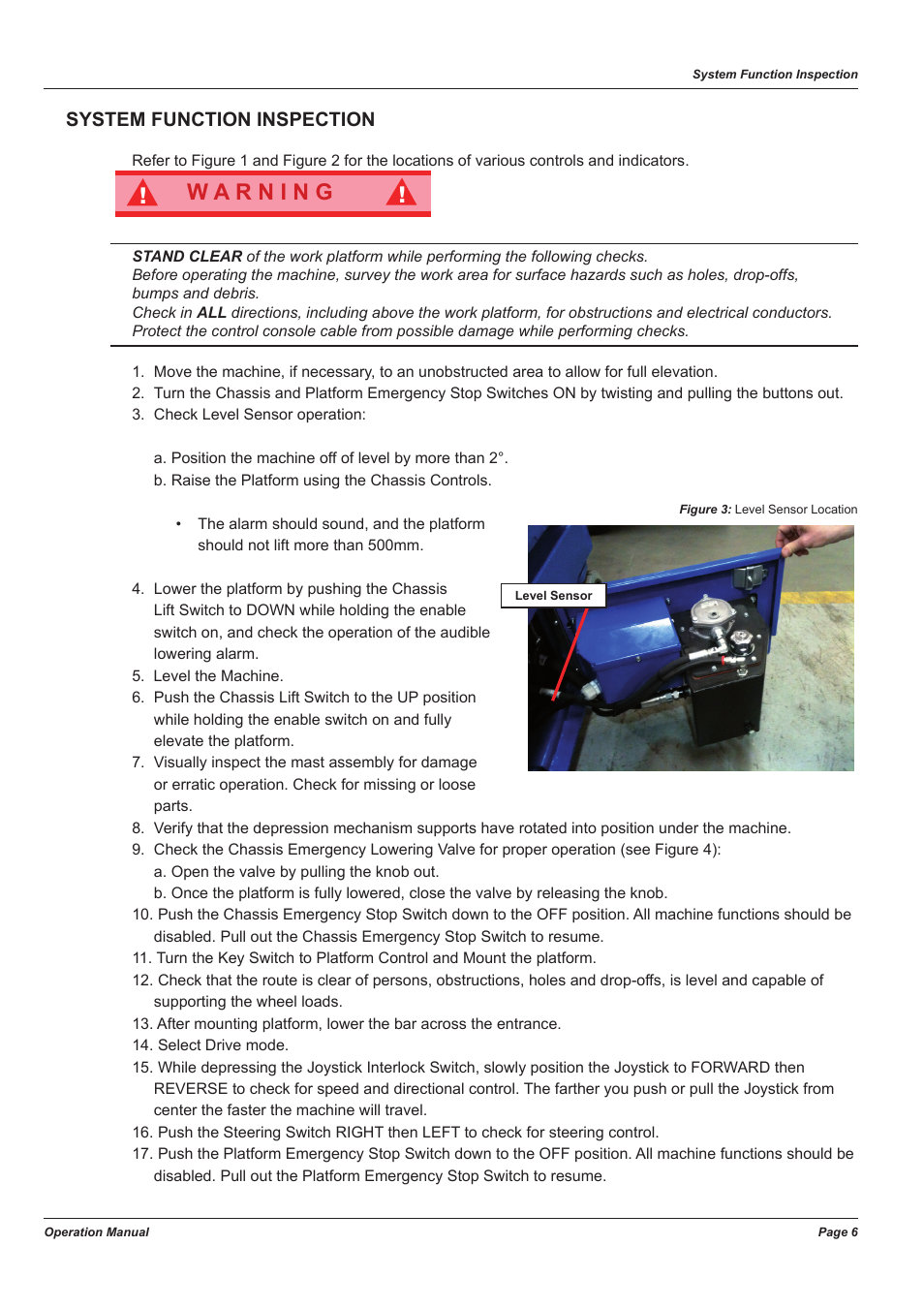 System function inspection | Snorkel TM12-sn53600-53999 User Manual | Page 10 / 20