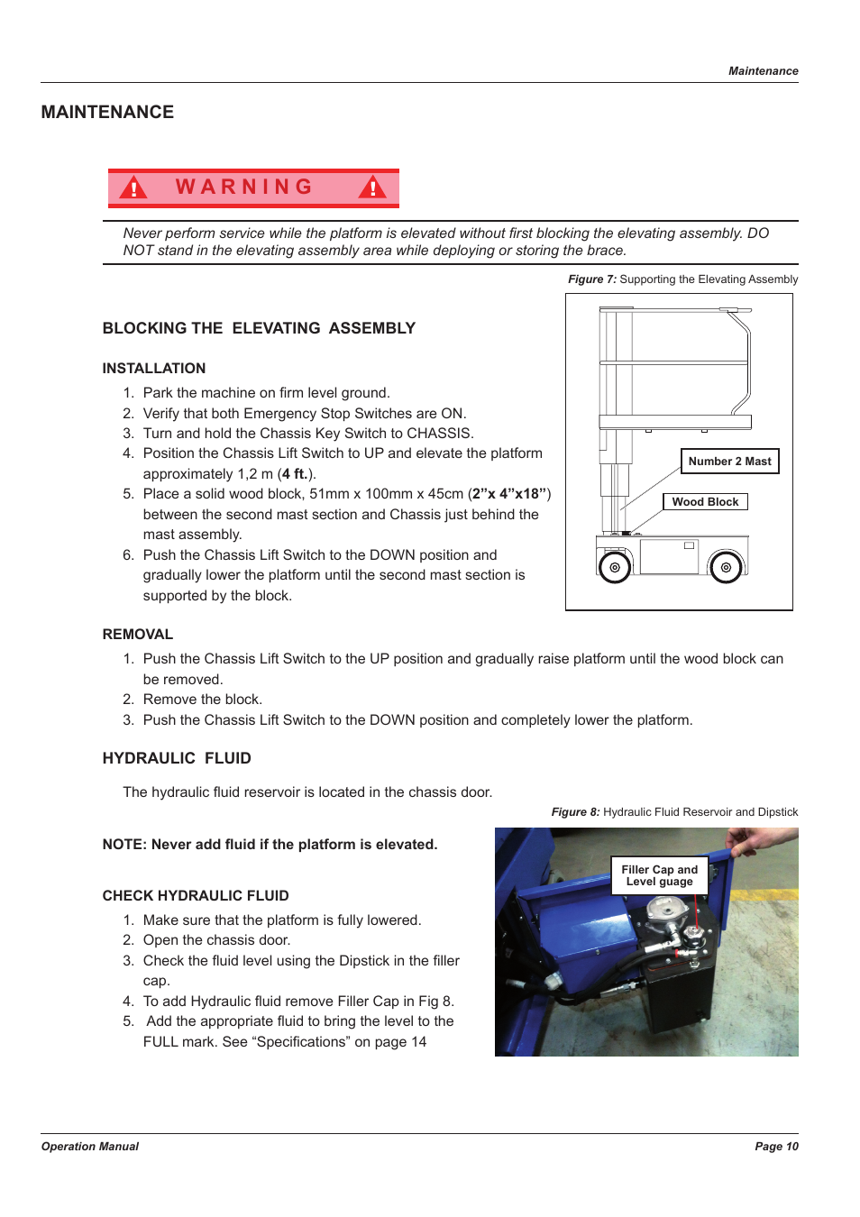 Maintenance | Snorkel TM12-sn53600-53999 User Manual | Page 14 / 20