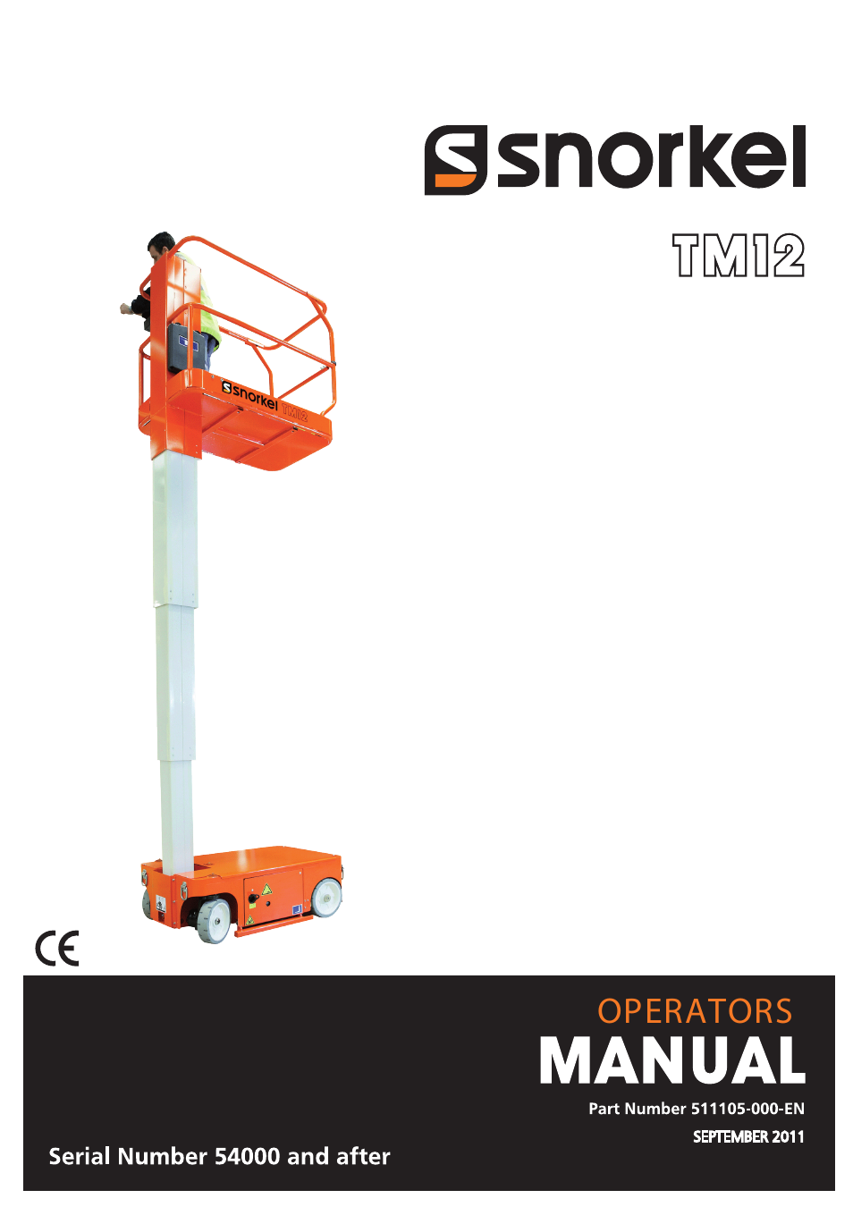 Snorkel TM12-sn54000+CE User Manual | 20 pages