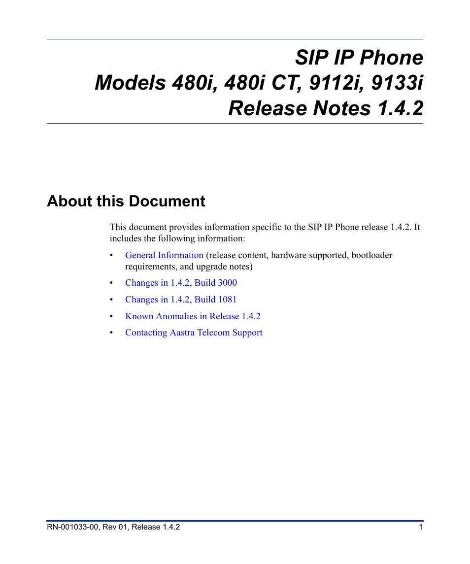 About this document | Aastra Telecom 9112I User Manual | Page 5 / 22