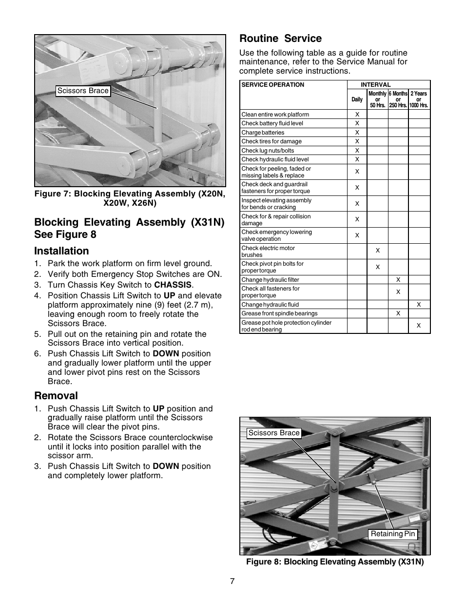 Routine service, Removal | Snorkel X Series-sn13600-15019 User Manual | Page 7 / 12