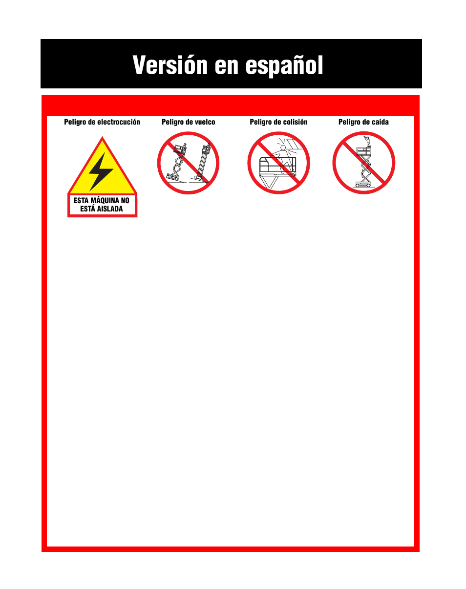 Versión en español, Normas de seguridad | Snorkel X Series-sn15020-17279 User Manual | Page 53 / 80