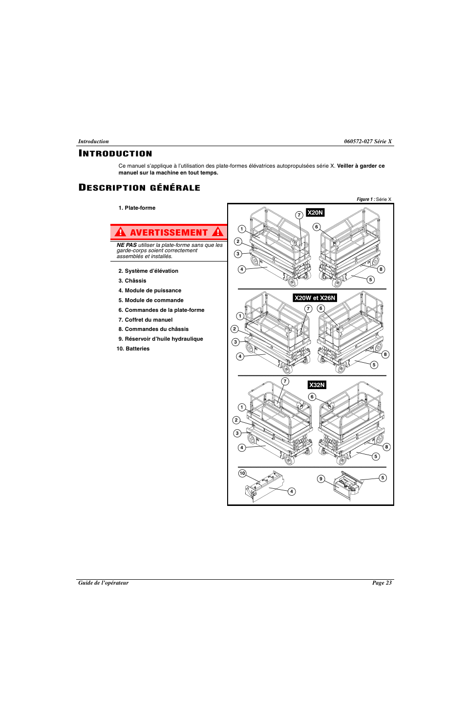 Avertissement | Snorkel X Series-sn17573-19999 User Manual | Page 25 / 64