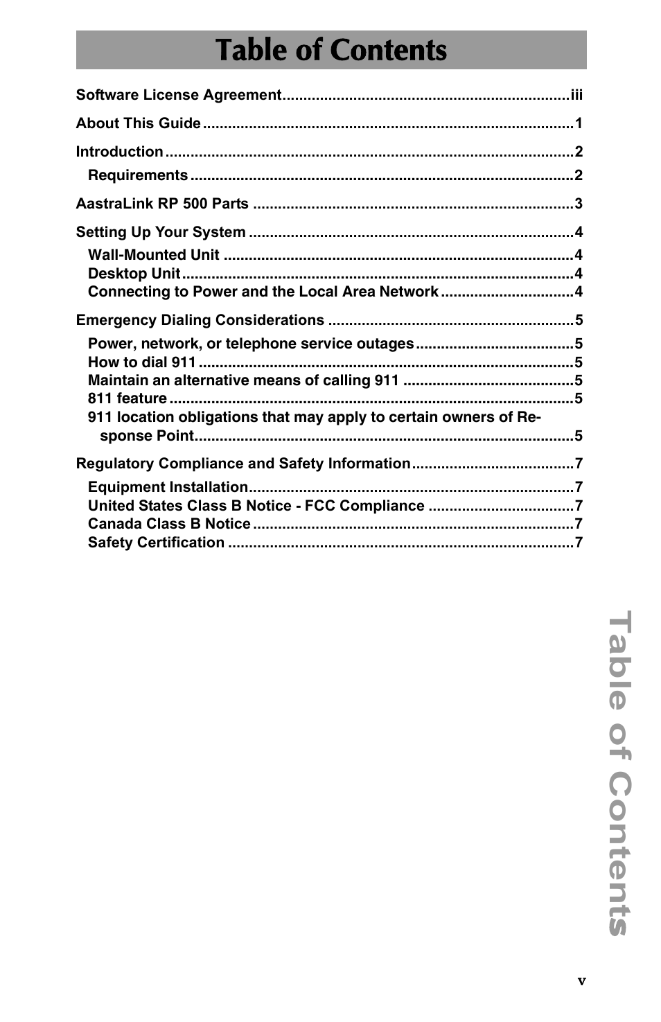 Aastra Telecom AastraLink RP 500 User Manual | Page 5 / 16