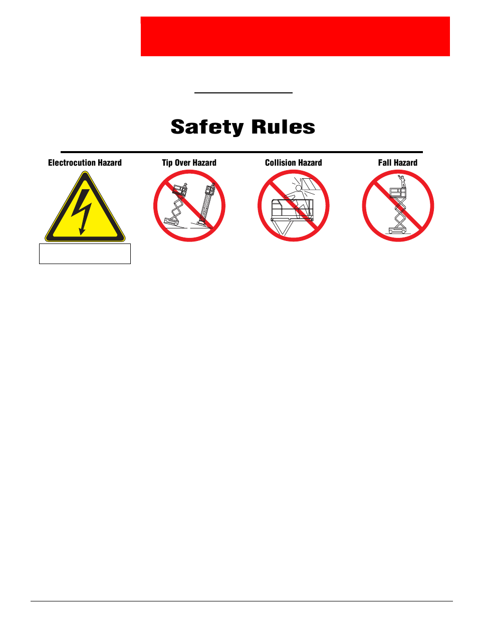 Peration, Anual, Warning | Safety rules | Snorkel X Series-sn50000+ User Manual | Page 4 / 70