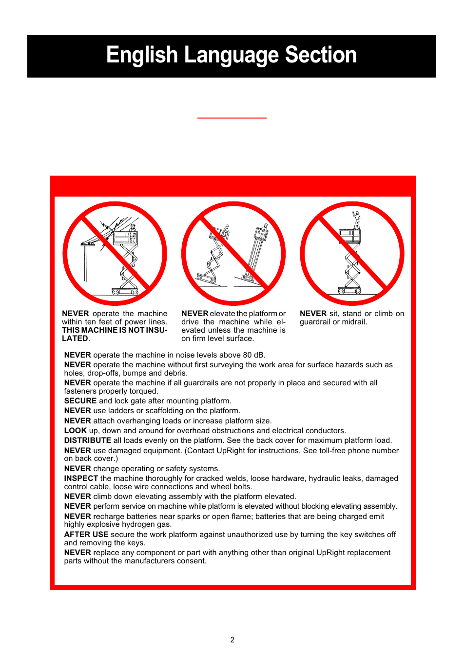 Safety rules, Warning | Snorkel X Series-sn6013-15019 User Manual | Page 2 / 36