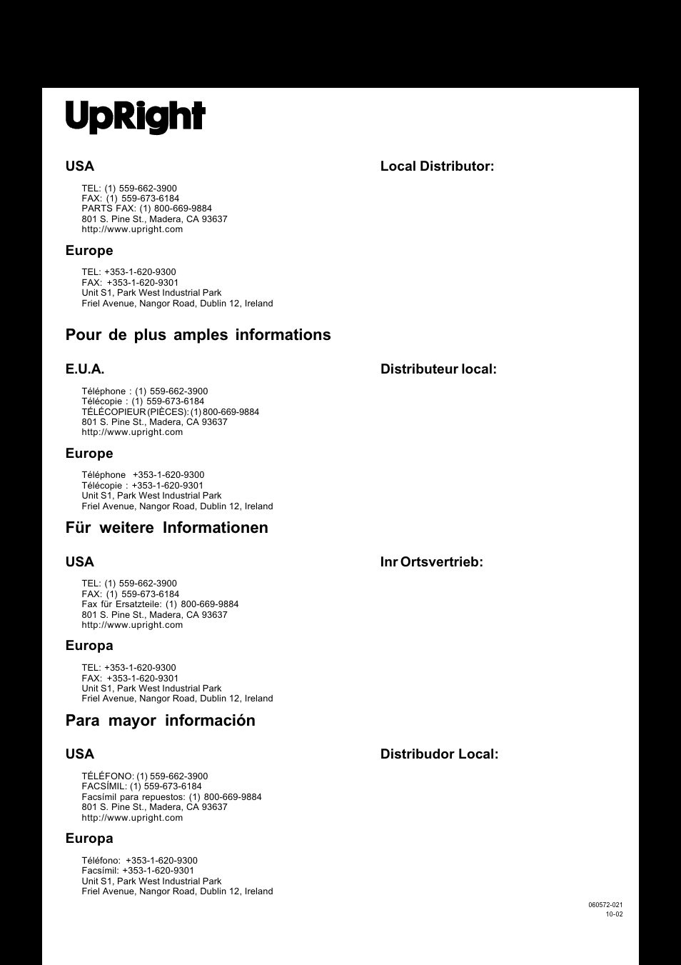 For more information, Pour de plus amples informations, Für weitere informationen | Para mayor información | Snorkel X Series-sn6013-15019 User Manual | Page 36 / 36