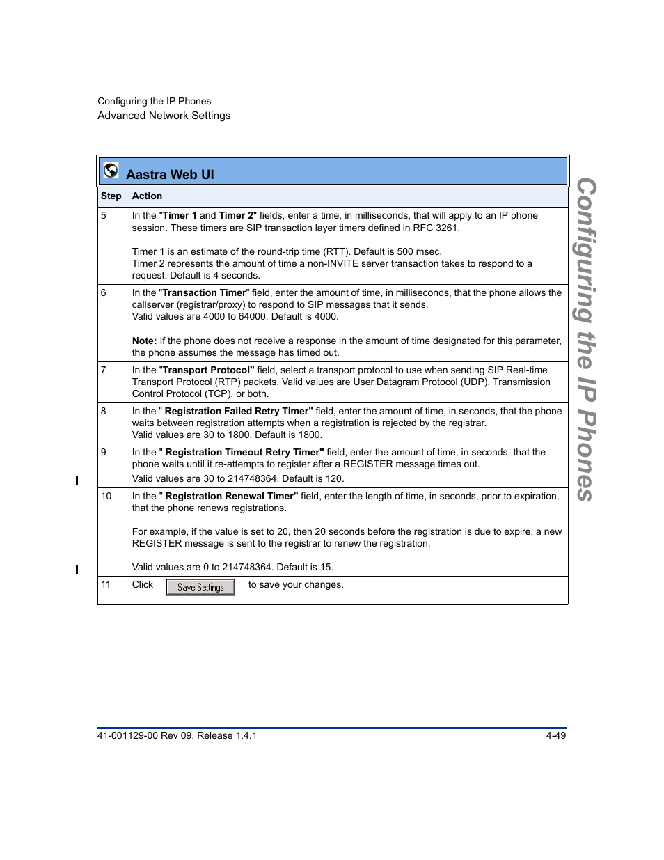 Configuring the ip phones | Aastra Telecom SIP 480I User Manual | Page 105 / 504