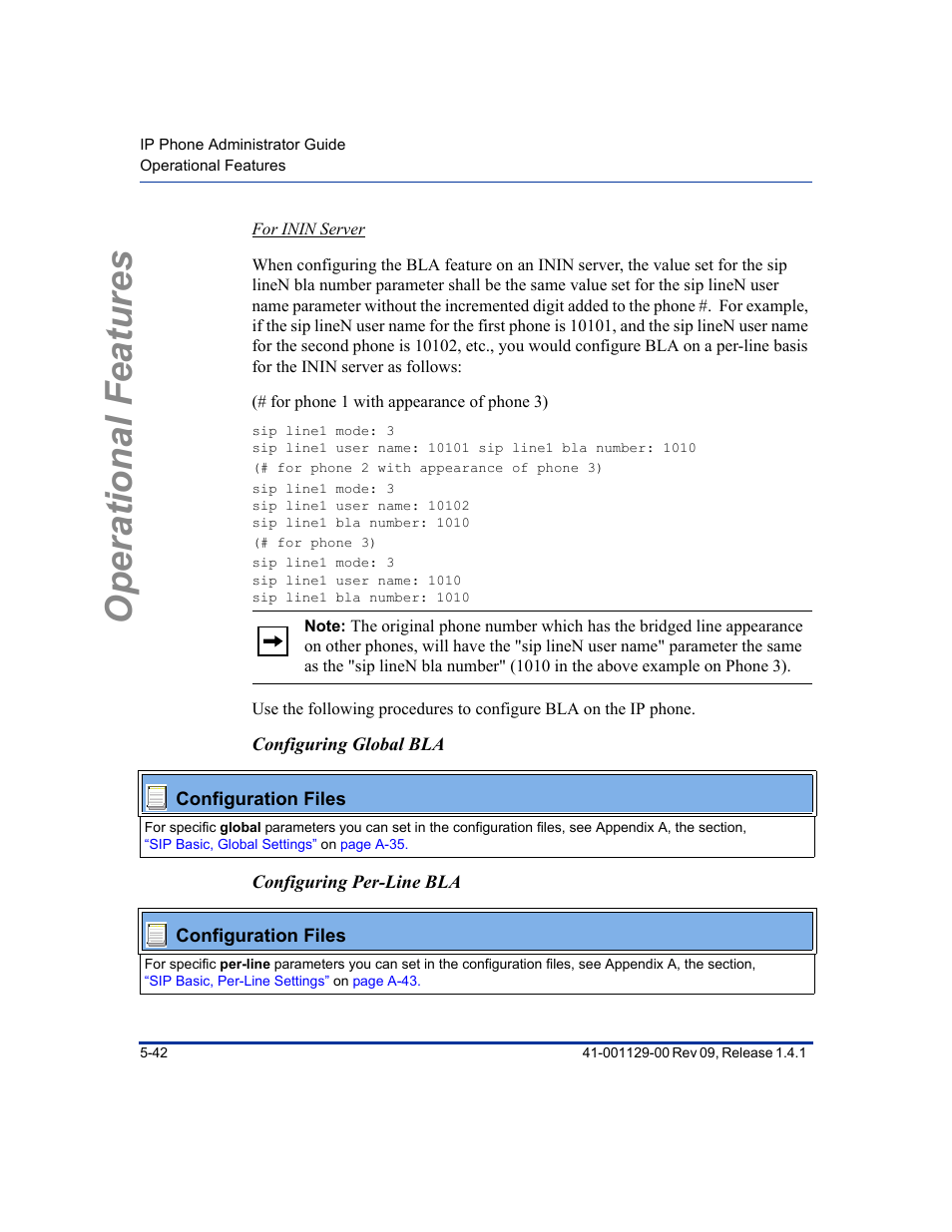 Operational features | Aastra Telecom SIP 480I User Manual | Page 154 / 504