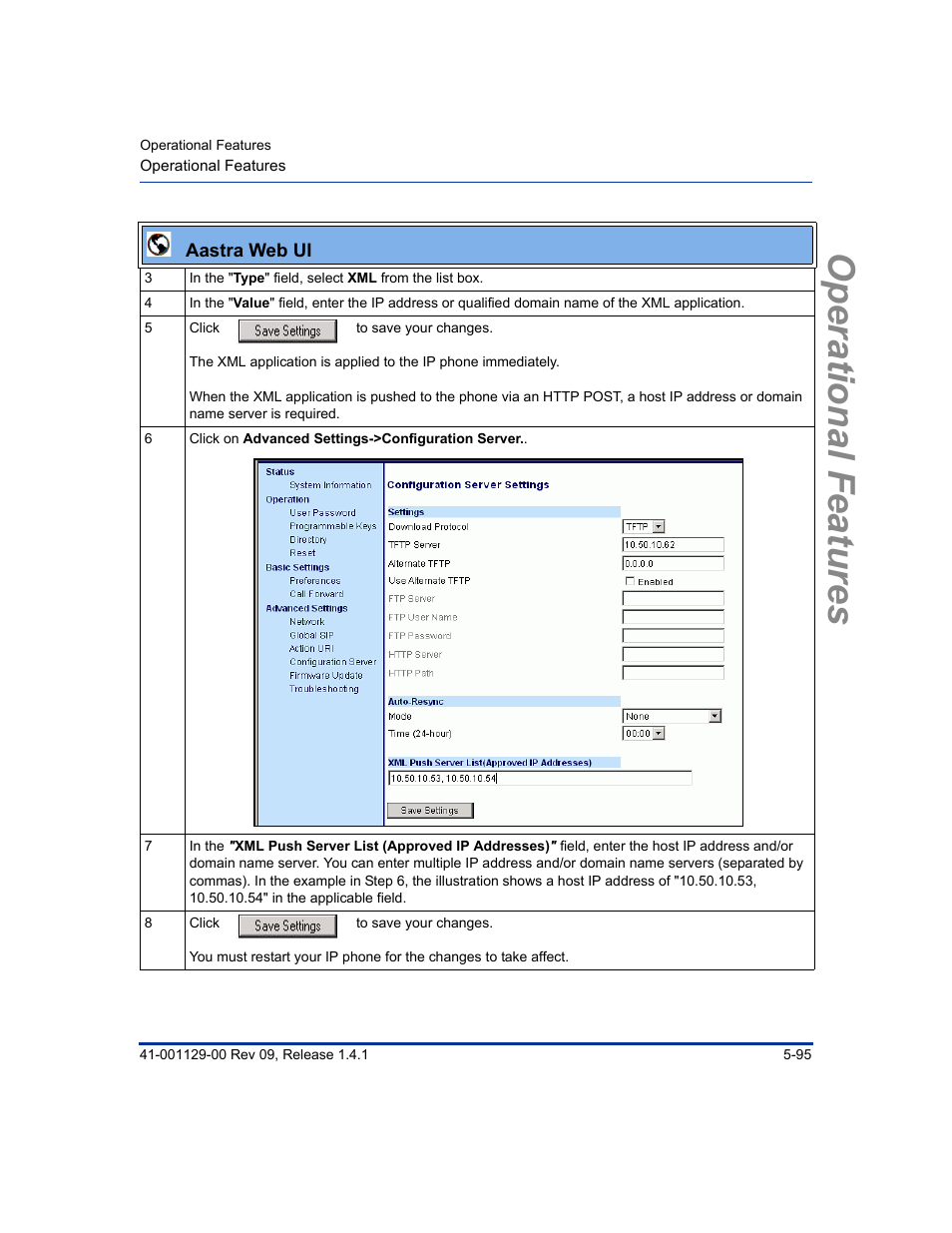 Operational features | Aastra Telecom SIP 480I User Manual | Page 207 / 504