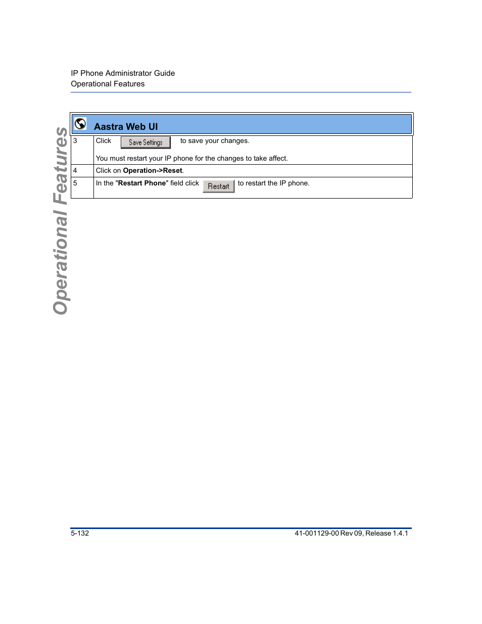 Operational features | Aastra Telecom SIP 480I User Manual | Page 244 / 504