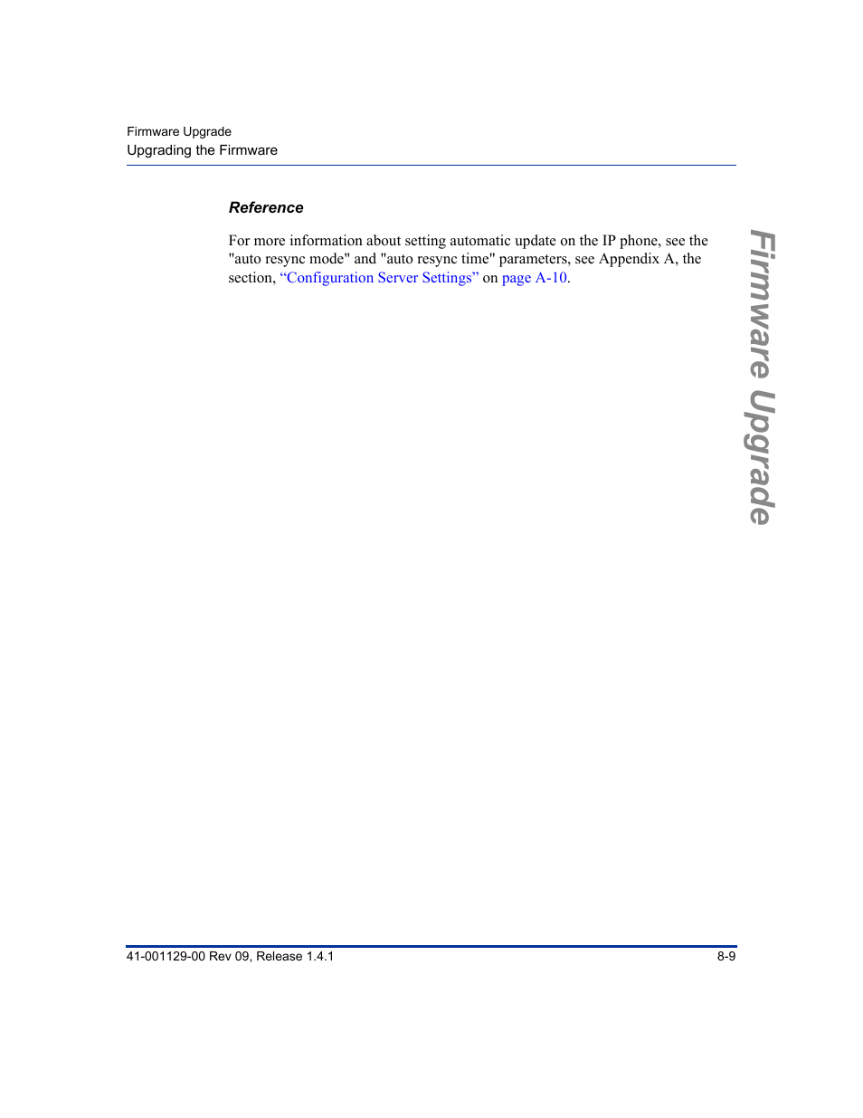 Reference, Firmware upgrade | Aastra Telecom SIP 480I User Manual | Page 273 / 504