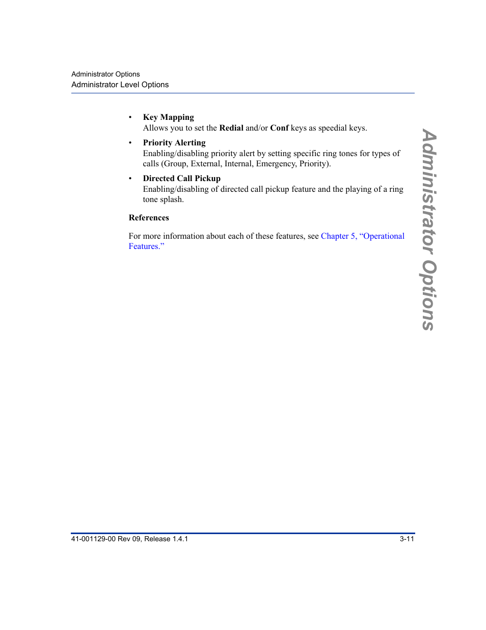 Administrator options | Aastra Telecom SIP 480I User Manual | Page 45 / 504