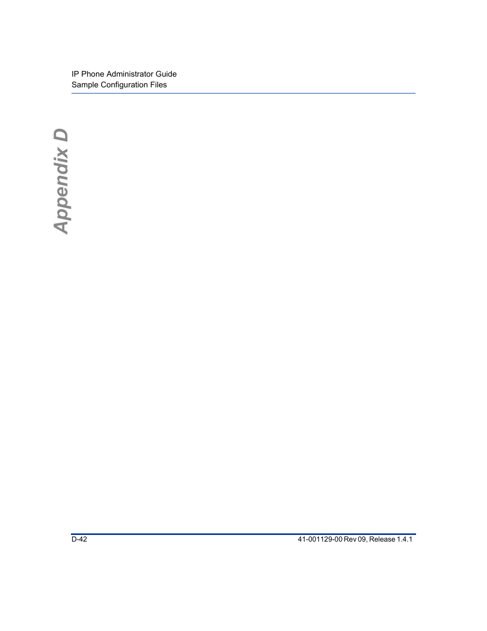 Appendix d | Aastra Telecom SIP 480I User Manual | Page 454 / 504