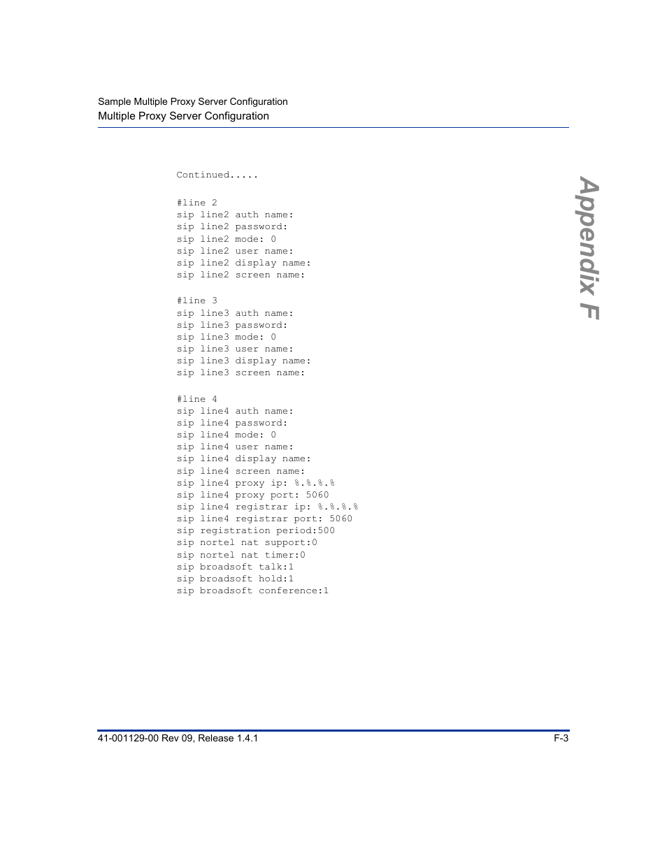 Appendix f | Aastra Telecom SIP 480I User Manual | Page 469 / 504