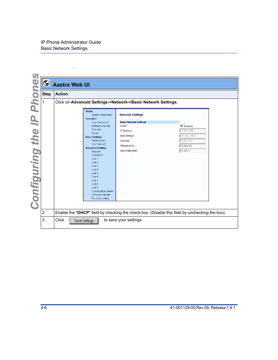 Configuring the ip phones | Aastra Telecom SIP 480I User Manual | Page 62 / 504