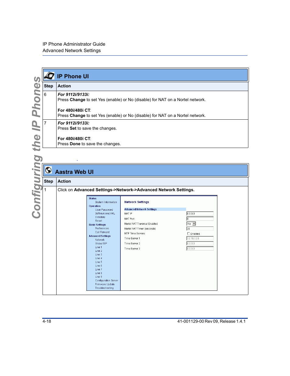 Configuring the ip phones | Aastra Telecom SIP 480I User Manual | Page 74 / 504