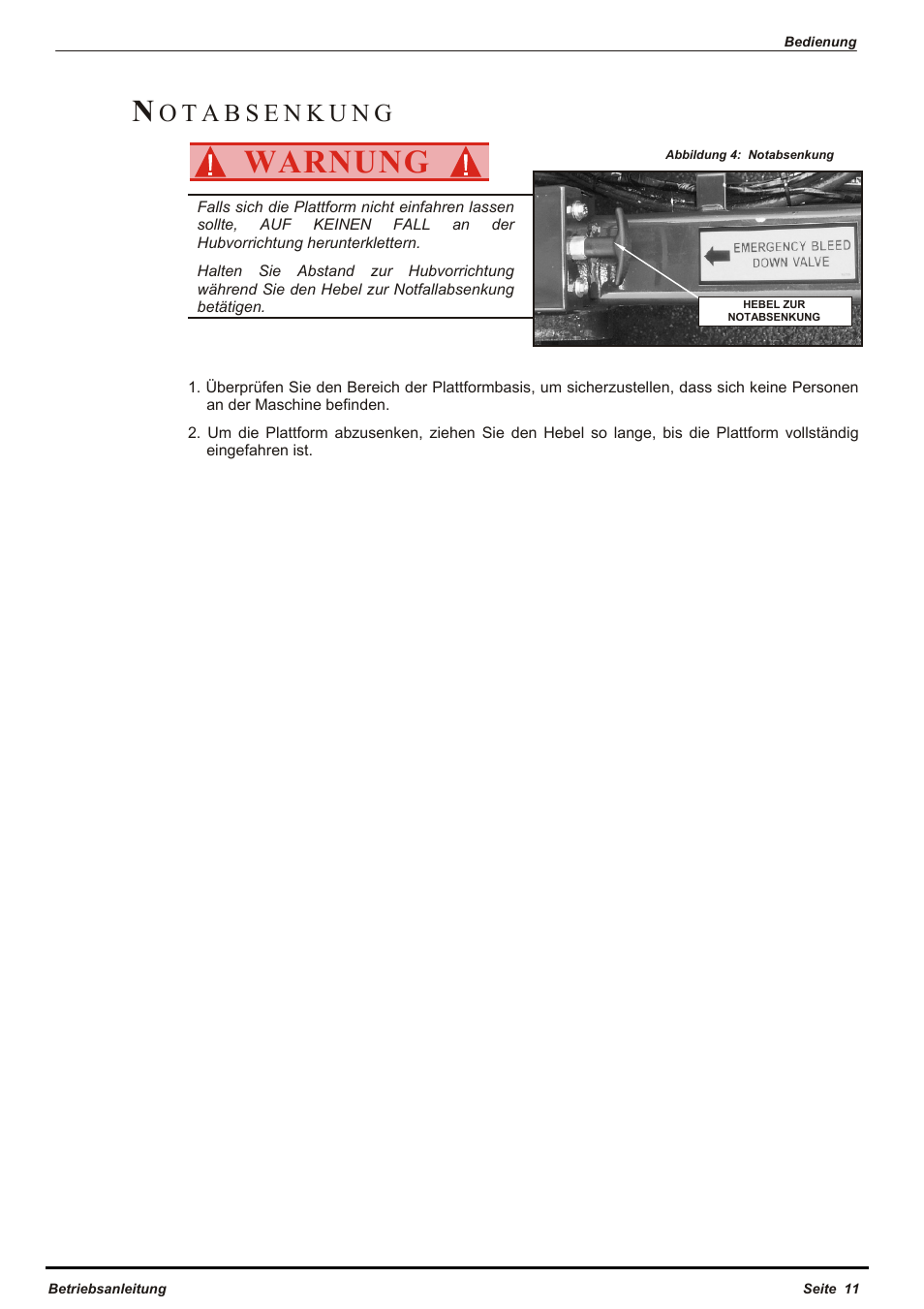 Warnung | Snorkel X33RT-sn10000+ User Manual | Page 37 / 138