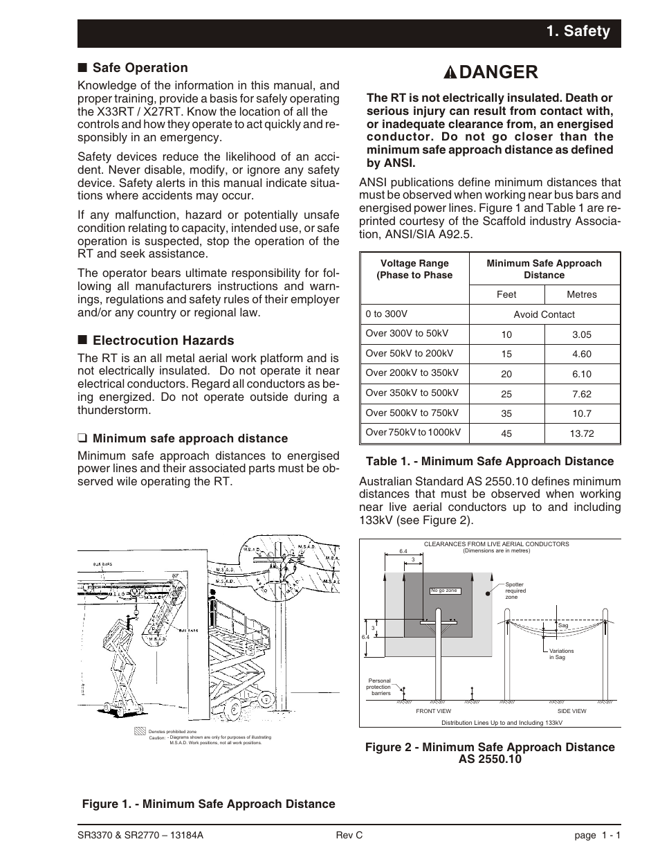 Danger, Safety | Snorkel X33BE-sn10131+V-1 User Manual | Page 12 / 82