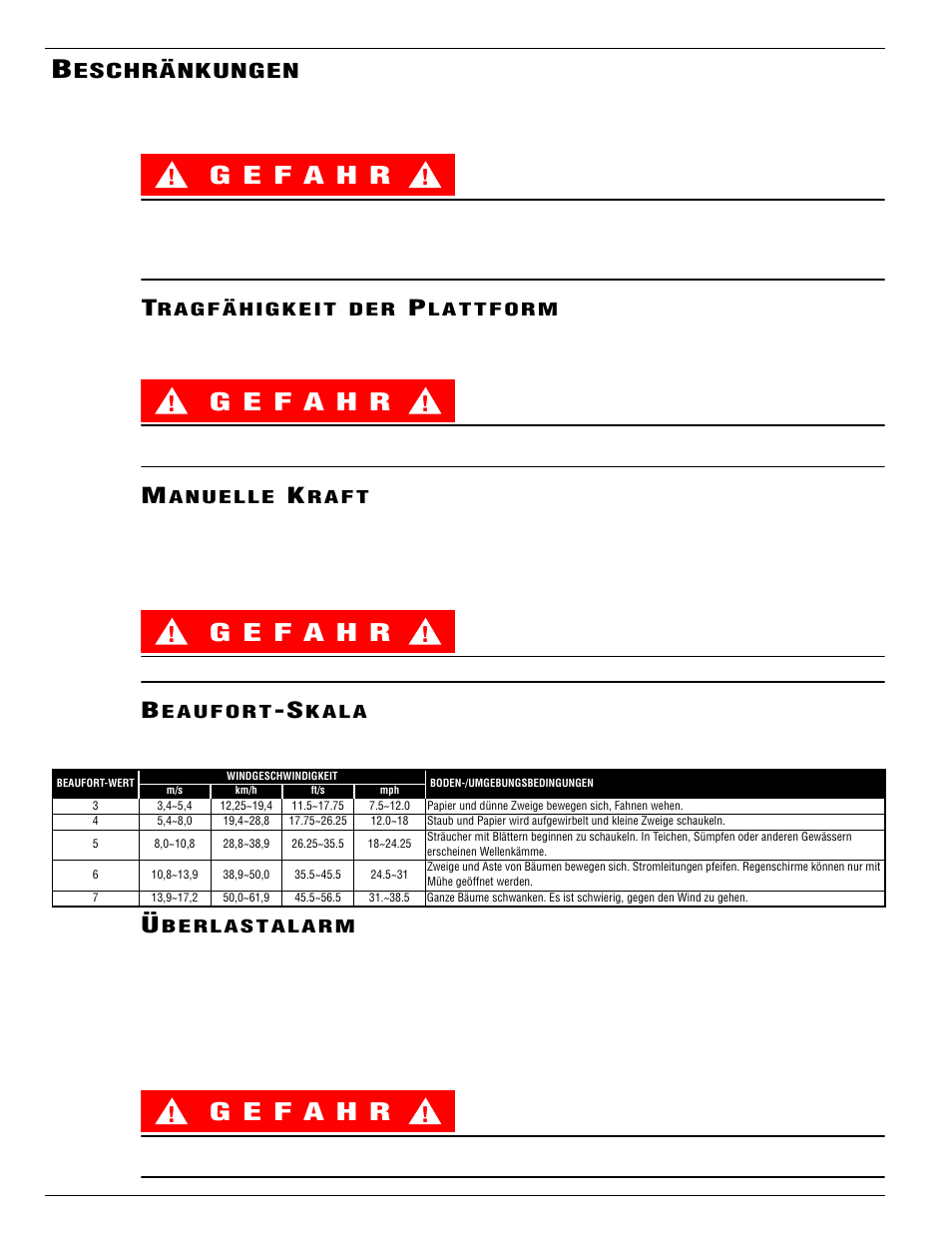 Eschränkungen | Snorkel X32-sn50322-53099 User Manual | Page 30 / 114